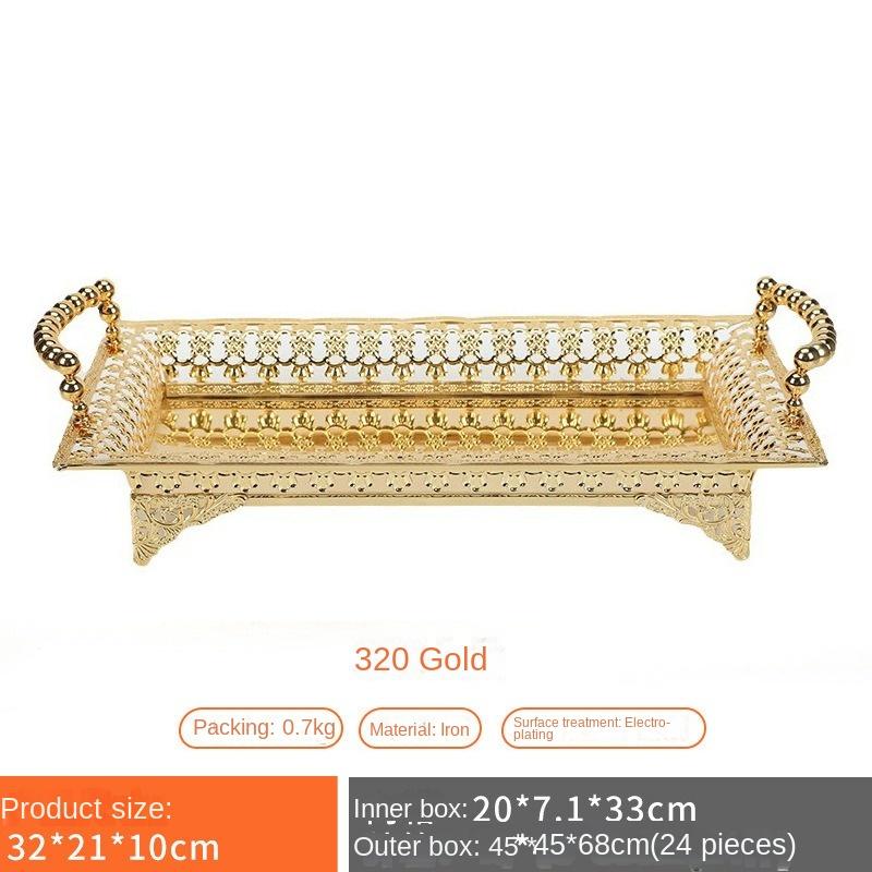 

Serving Tray European Style Tableware Decorative Dish Plate for Dessert Cake Snacks Bread Candies Wedding Home Decor