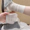 Sock - Summer Lightweight Bone-Free Cotton Mid-Calf Stockinged Loose Opening Rolled Edges Breathable Women's Socks
