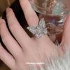 Banquet Luxury Zircon Butterfly Open Ring – Elegant High-End Women's Index Ring