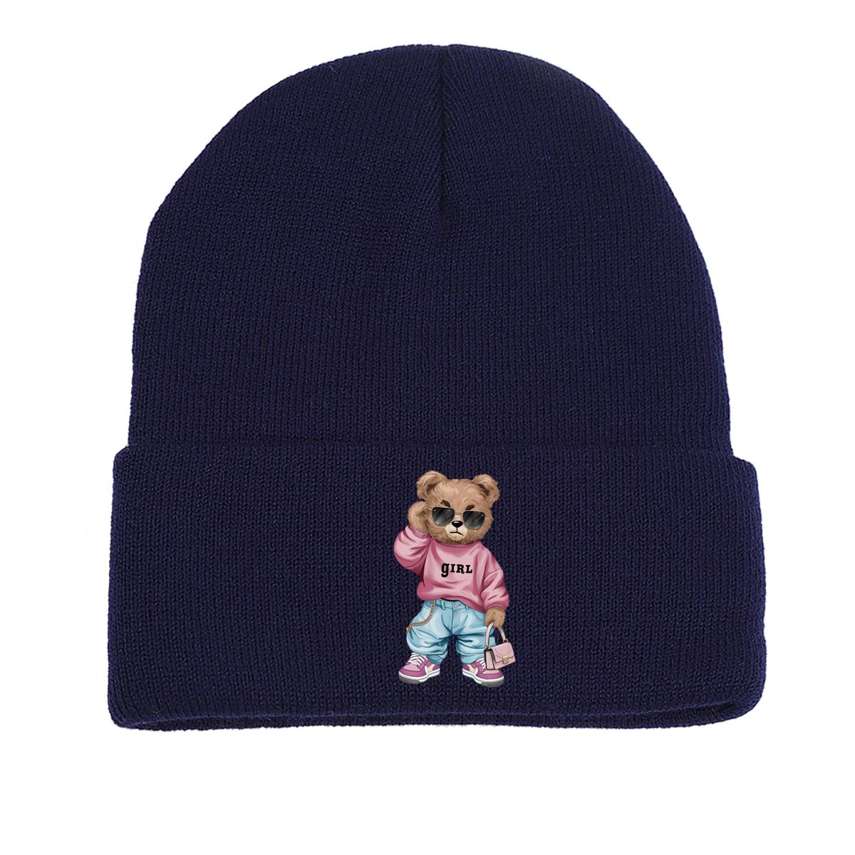 Крутая вязаная зимняя шапка «Крутой медведь»?Шапка бини — фото 13