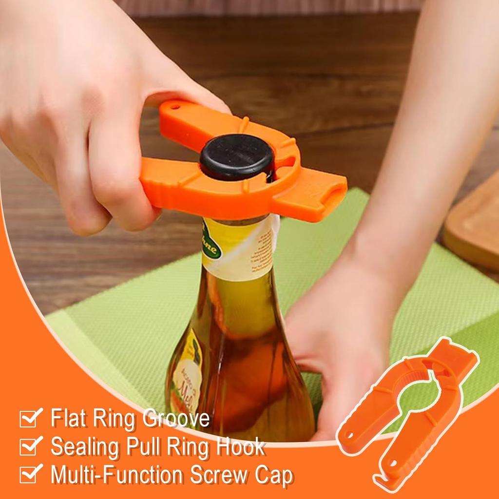 3 Pack Plastic Bottle Cap Opener, 3 in 1 Multi-Purpose Water Bottle Opener, Water Bottle Opener for Arthritic Hands or Home, Kitchen, Camping, and