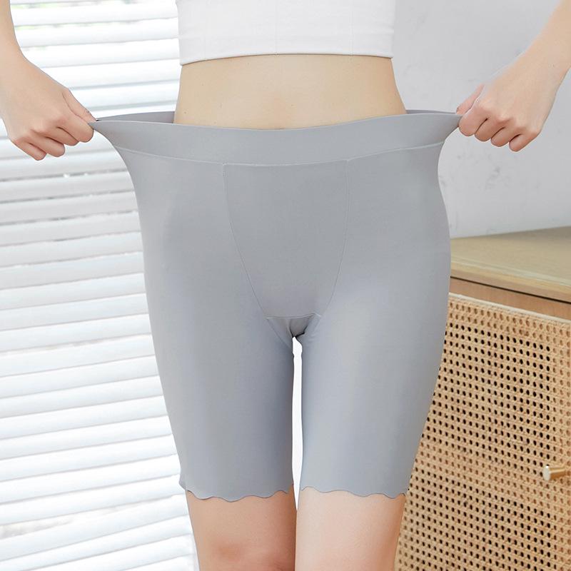 Plus Size Women's Summer Ice Silk Anti-Exposure Safety Shorts