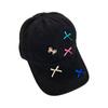 Bow Baseball Cap for Women Wide Brim Cotton Bowknot Peaked Hat Korean Dopamine Cute Big Head Circumference Adjustable Bows Hats