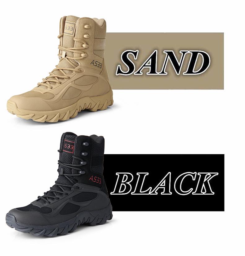 Men's Tactical Military Jungle Hiking Boots – Non-Slip, Wear-Resistant, High-Top Outdoor Mountaineering and Desert Work Shoes.