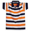 Men's 2025 Summer Striped Polo T-Shirt - Short Sleeve, Lapel, Loose Fit, Plus Size, Cotton