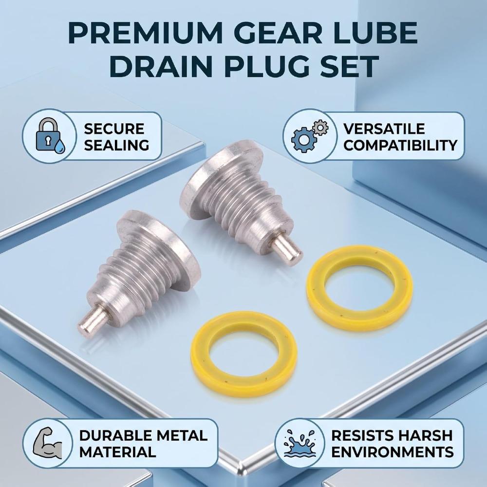 2PCS Replaces 8M0058389 Gear Case Drain Plug Magnetic Oil Vent Plug  Outboard Maintenance