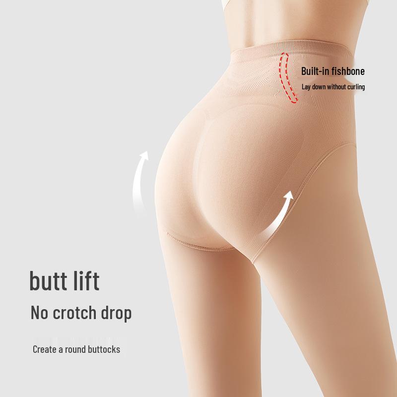 High Waist Slimming Nude-Look Fleece Leggings for Tall Women – Spring/Autumn