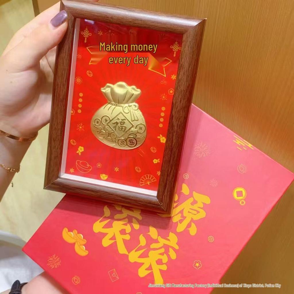 Tian Guan Ci Fu 2026 Year of the Horse Wealth Ornament - Customizable Desktop Decoration & Corporate Souvenir