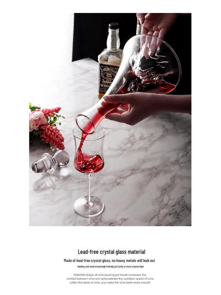 Jinshan Crystal Decanter with Iceberg Base - Customizable Logo for Hotels and Clubs