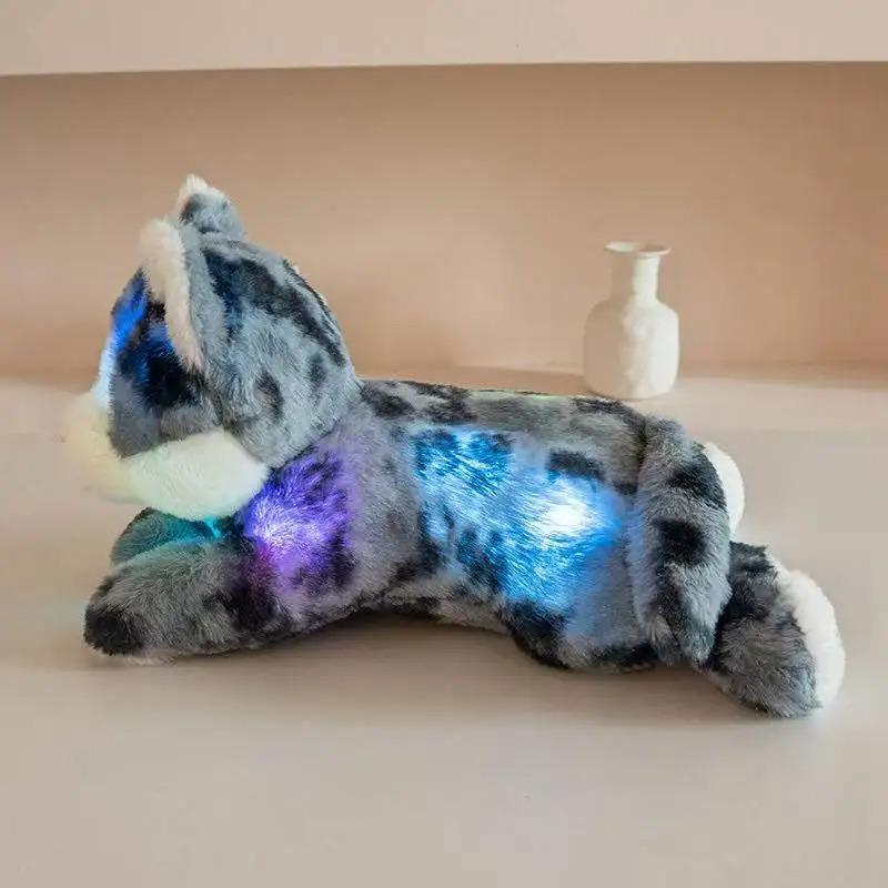 The latest 35cm glowing colored cat doll Kawaii stuffed plush toy figurine cartoon anime cute children's birthday gift doll