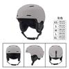 Unisex Adult Ski Helmet With Goggles Strap Windproof Safety Half Winter Snow Sports