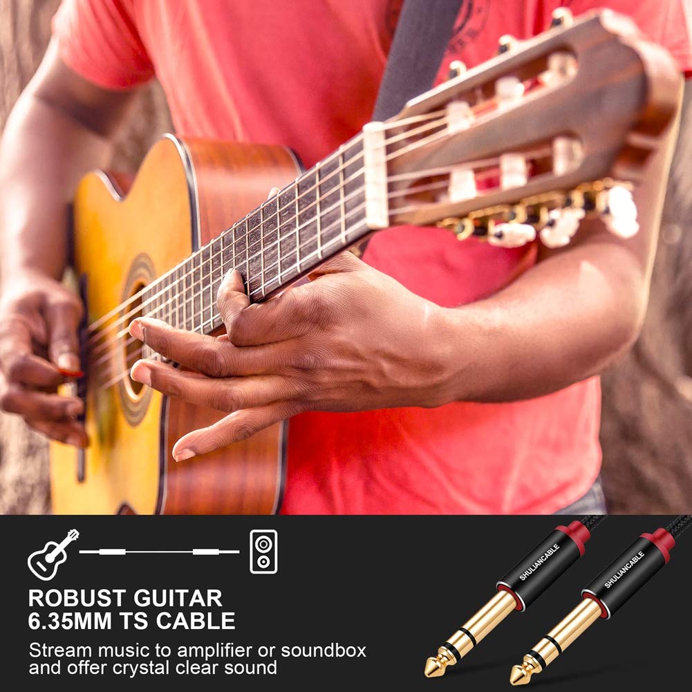 SHULIANCABLE Guitar Cable 1m 6.35mm Male-Male