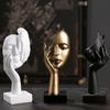 Abstract Art Woman Face Statue with Strong Texture for Office Home Decoration