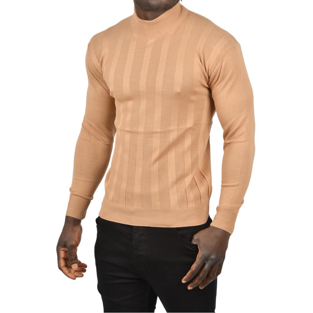 DeepSEA Çizgi Desenli Yarım Balıkçı Yaka Triko Boğazlı Kazak 2505513