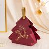 5pcs Triangle Shape Cookie Packaging Box Cardboard Holiday Gift Packaging  For Christmas Party