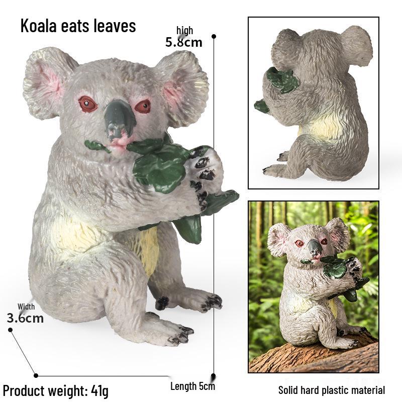 Wildlife Simulation Model: Tiger, Lion, Panda, Elephant, Rhinoceros, Kangaroo, Leopard, Horse, Sheep Toy Set