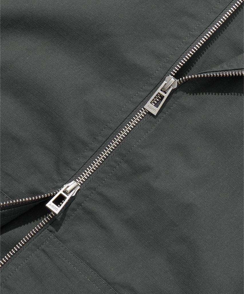 Agod Bio-Washed Ripstop Hooded Jacket [Charcoal]