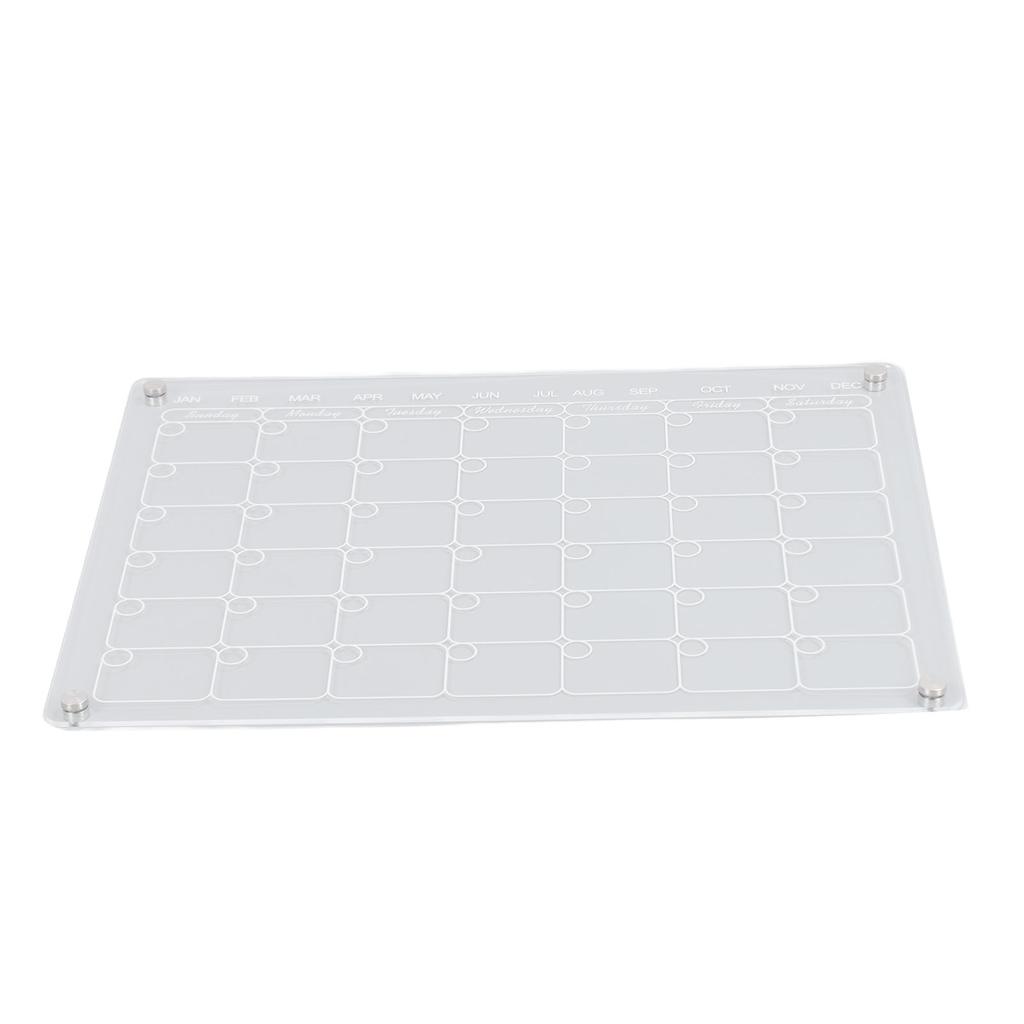 Magnetic Memo Calendar Reusable Erasable Daily Planner Acrylic Magnetic Calendar for Refrigerator
