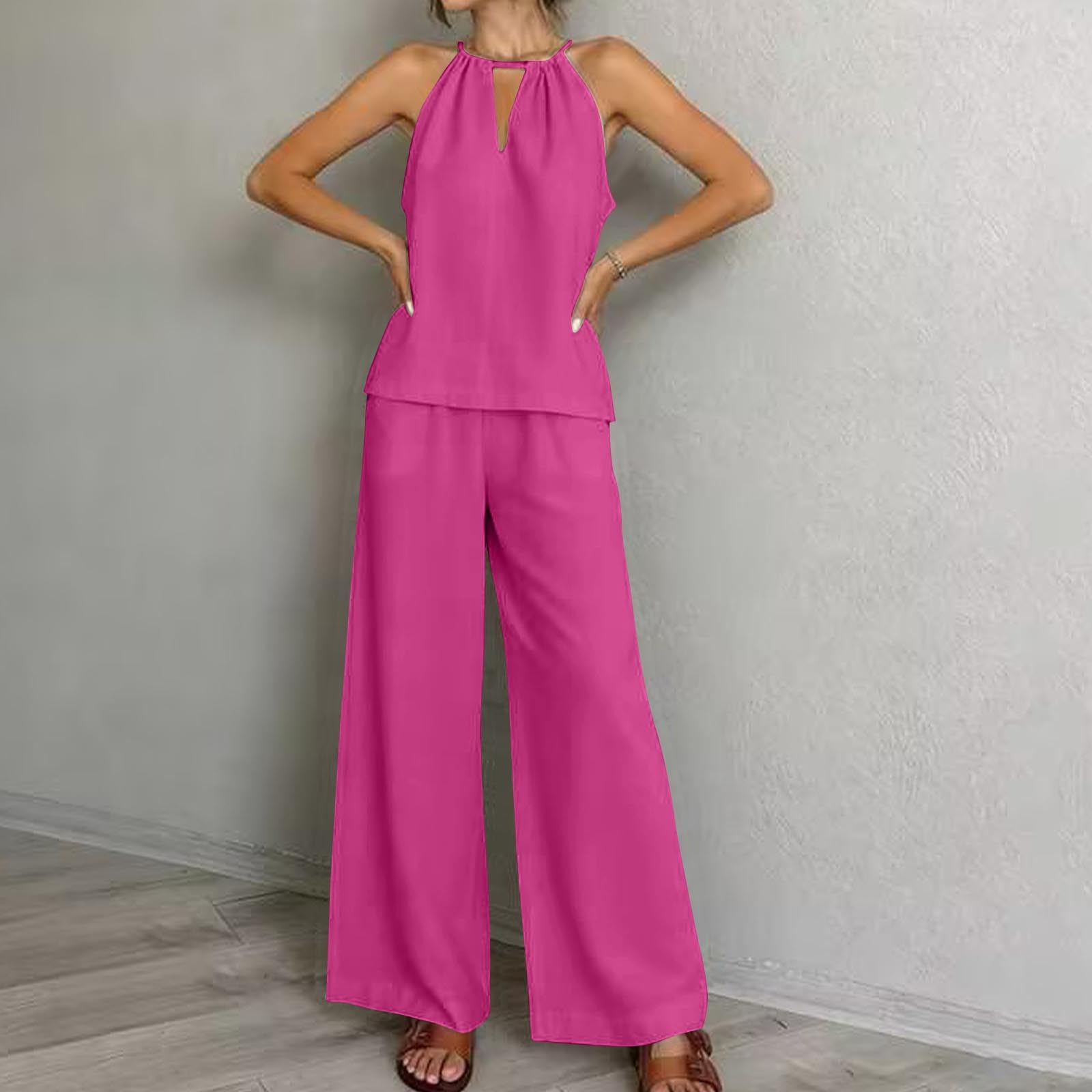 

Women s Fashionable Casual Set XL гарячі рожевого кольору