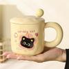 Little Black Cat Cute Creative Elegant Simple Cartoon Mug Three Dimensional Ceramic Cup Cute Souvenir Gift Box Set