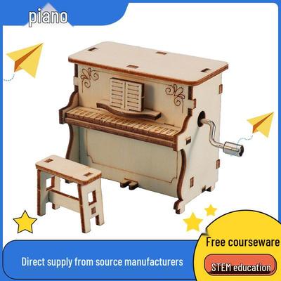 DIY Hrací skříňka s pianem: Ručně vyráběná vzdělávací vědecká experimentální hračka