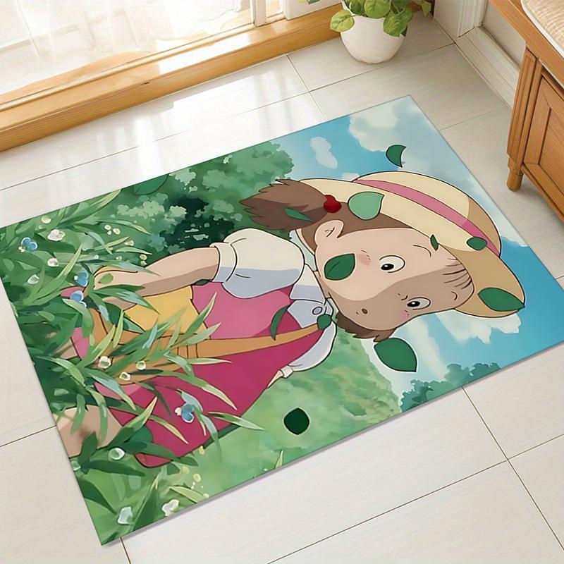 Green Leaves Adventure Carpet For Playroom Bedroom Living Room Sofa Home Decorkids Game Area Rug Nonslip Floor Mat