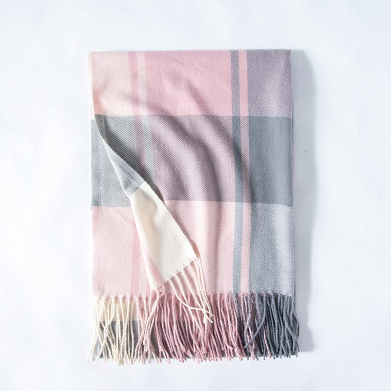 

Новый зимний шарф, женский утолщенный теплый шарф с кисточками 65*185CM