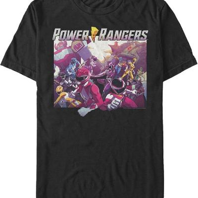 Men's Power Rangers Double Rangers Animation T-Shirt