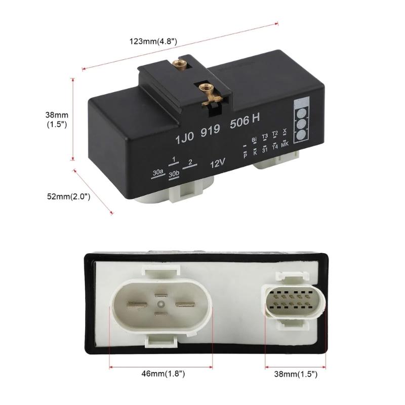 Car Engine Radiator Fan Control Unit Module Cooling Fan Control Module Replaces 1J0919506H