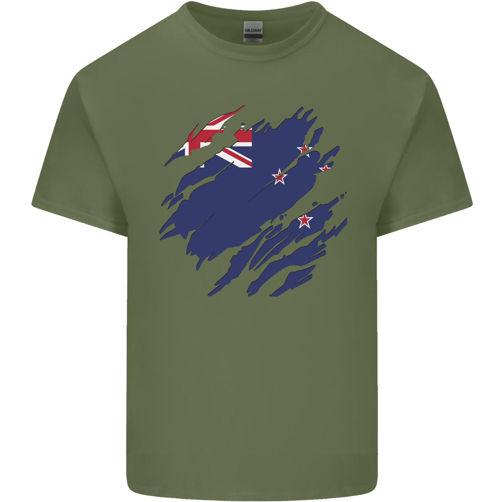 Torn New Zealand Flag Zealander Kiwi Day Unisexs Light Cotton TShirt