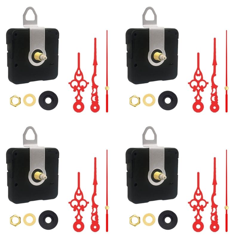 Quiet Move Movement Mechanism Plastic Housing Replacement Parts For DIY Wall Desk Clocks Precise Timing Quiet 4Sets