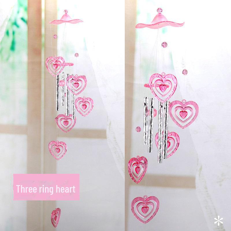 

Этнические акриловые и алюминиевые ветряные колокольчики — креативный подарок для украшения балкона и дома Total length approx. 68cm