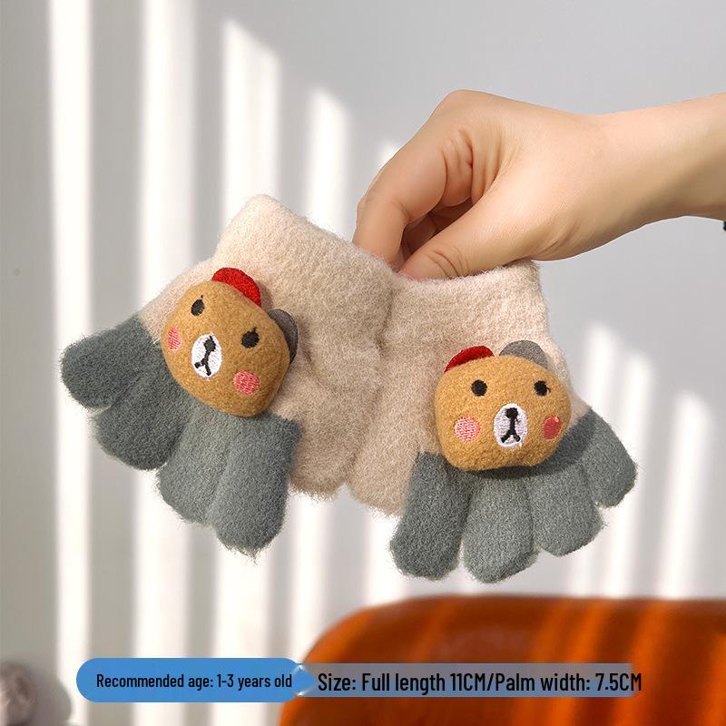 

Warm Plush Five-Finger Winter Gloves for Boys and Girls (0-12 Years) Reference color chart