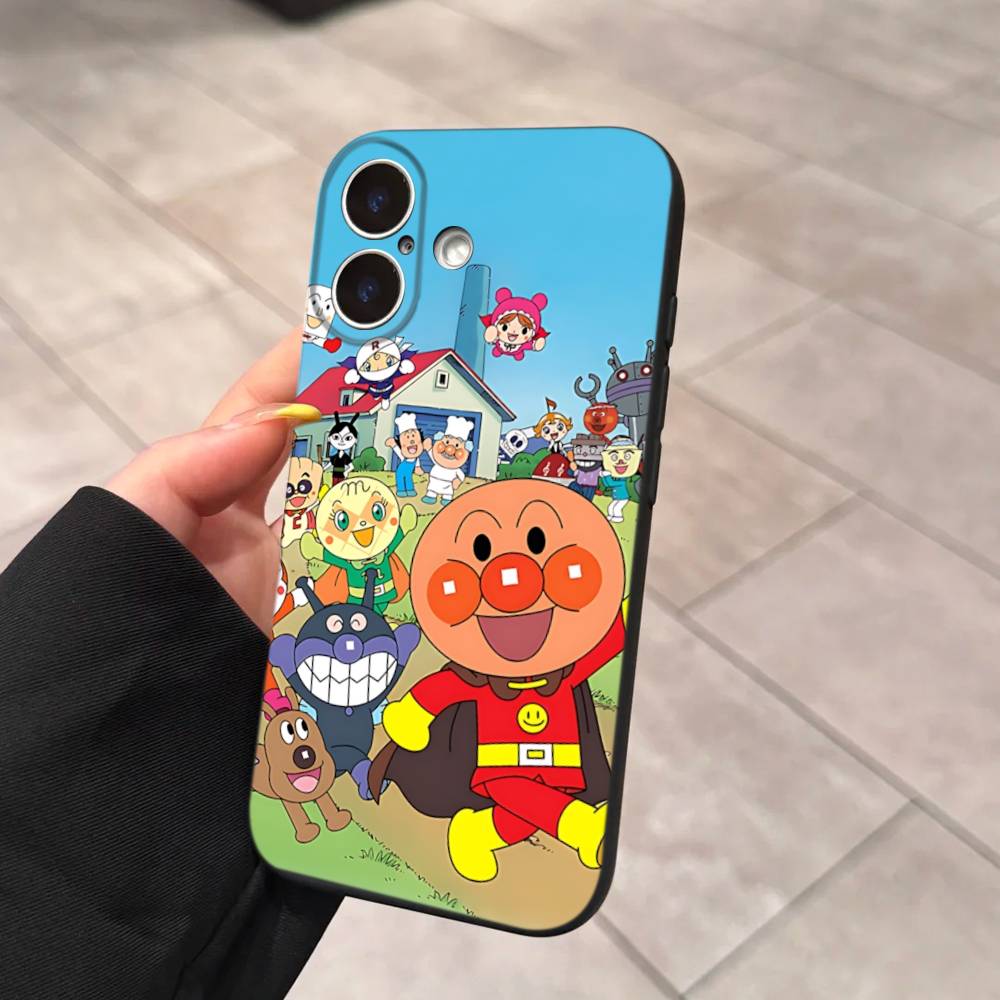 1pc Cartoon A-AnpanmanS Anime Phone Case For Iphone 17 Air 16 15 14 13 12 11 Pro Max 16 15 14 Plus TPU Soft Case