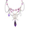 Handmade Natural Crystal Angel Necklace Butterfly Wing Pendant Necklaces Multi-Layer Tassels Choker Clavicle Chain Gift