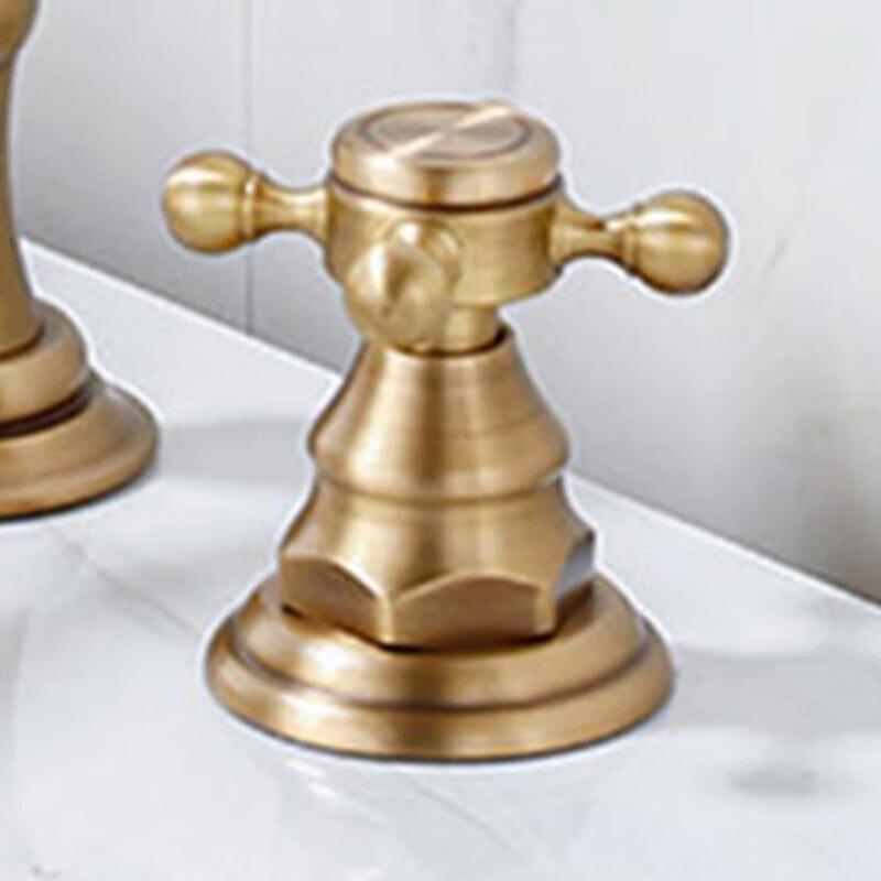 All-Copper Ceramic White Gold Single-Hole Basin Mixer Faucet