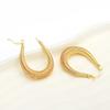 Dongguan Stainless Steel Spring U-shaped Earrings Niche High-end Sense Retractable Hollow Steel Wire Winding Earrings