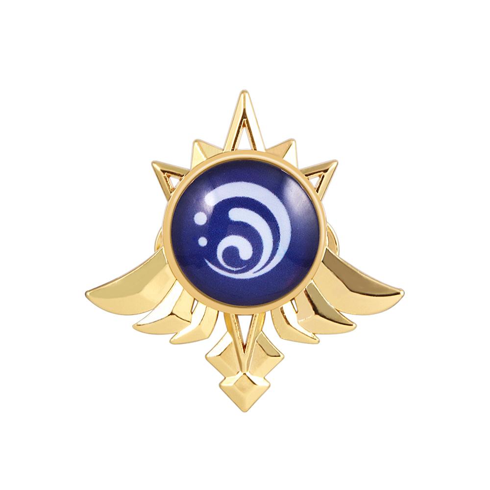 

Game Genshin Impact Metal Brooch Pins Primogem Xiao Mask Vision 7 Element God s Eye Weapons Luminous Badge Cosplay Prop Jewelry