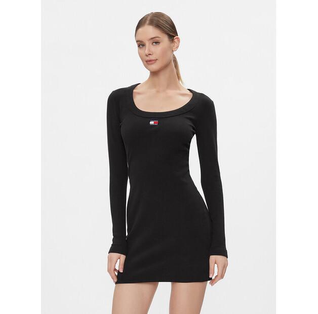 Платье трикотажное Tommy Jeans Tjw Badge Rib Bodycon Ls EU XL