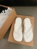 Simple and versatile flip-flop shoes women's shoes 2025 new summer heightening thick-soled beach sandals