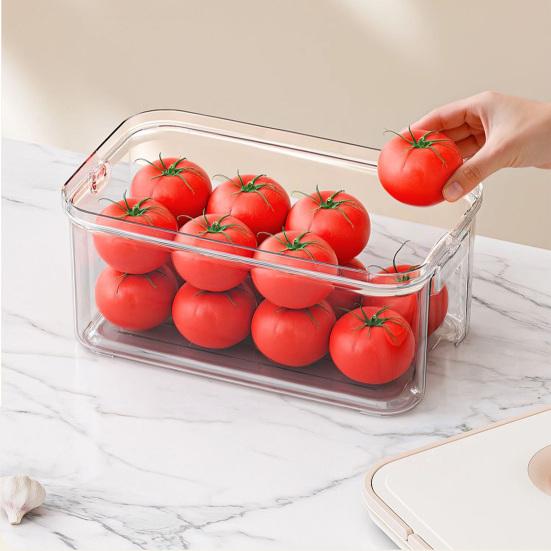 Aufbewahrungsbox Lebensmittelqualität Kunststoff und Timer-Knopf-Design Behälter Einfacher Zugriff Stapelbare Aufbewahrungsbox für Kühlschrank Mikrowelle