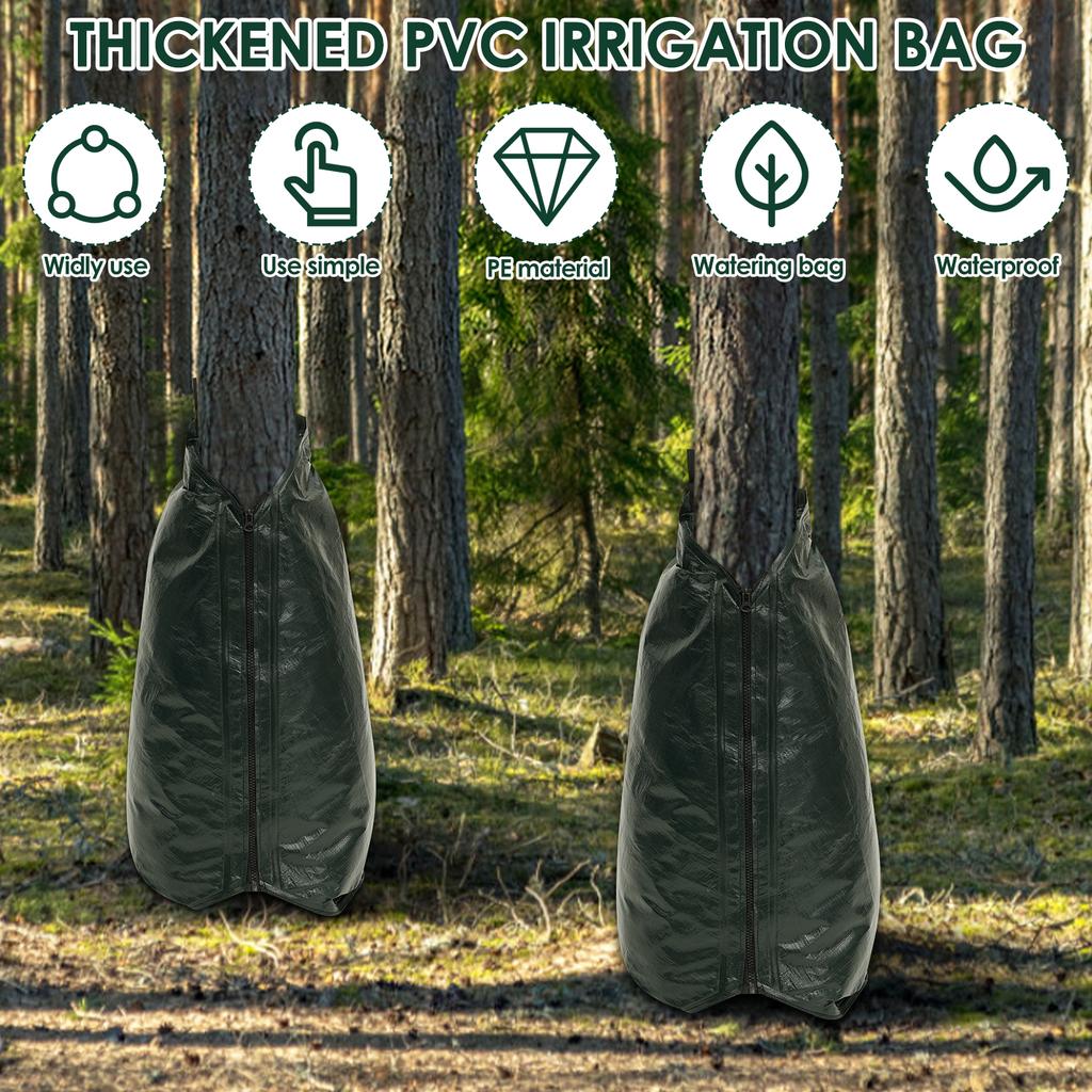 4Pcs 20 Gallon Thickened Tree Watering Bag Reusable Garden Lawn Drip Irrigation System With Zipper for Tree Deep Root Watering