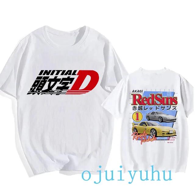 AE86 Funny Harajuku Manga T Shirt Japanese Anime Cartoon Gothic Summer Tops Initial D EU Size T-Shirt Men Graphic Tee Shirt Male