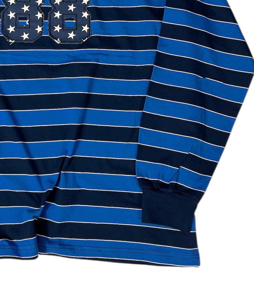 Skater Rock Old School Stripe T-Shirt ((Blue*Navy))