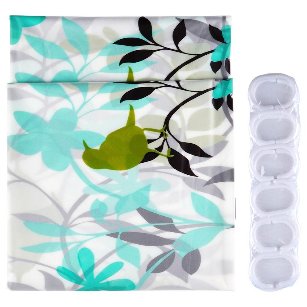 Bathroom Shower Curtain for Bathtub Shower Hooks 180x180 Cm