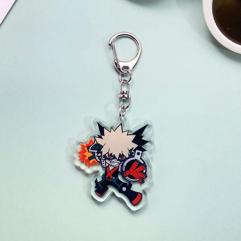 Anime Characters My Hero Academia Acrylic Kawaii Keychain Accessories Trendy Bag Charms Pendant Key Ring Gifts For Friends