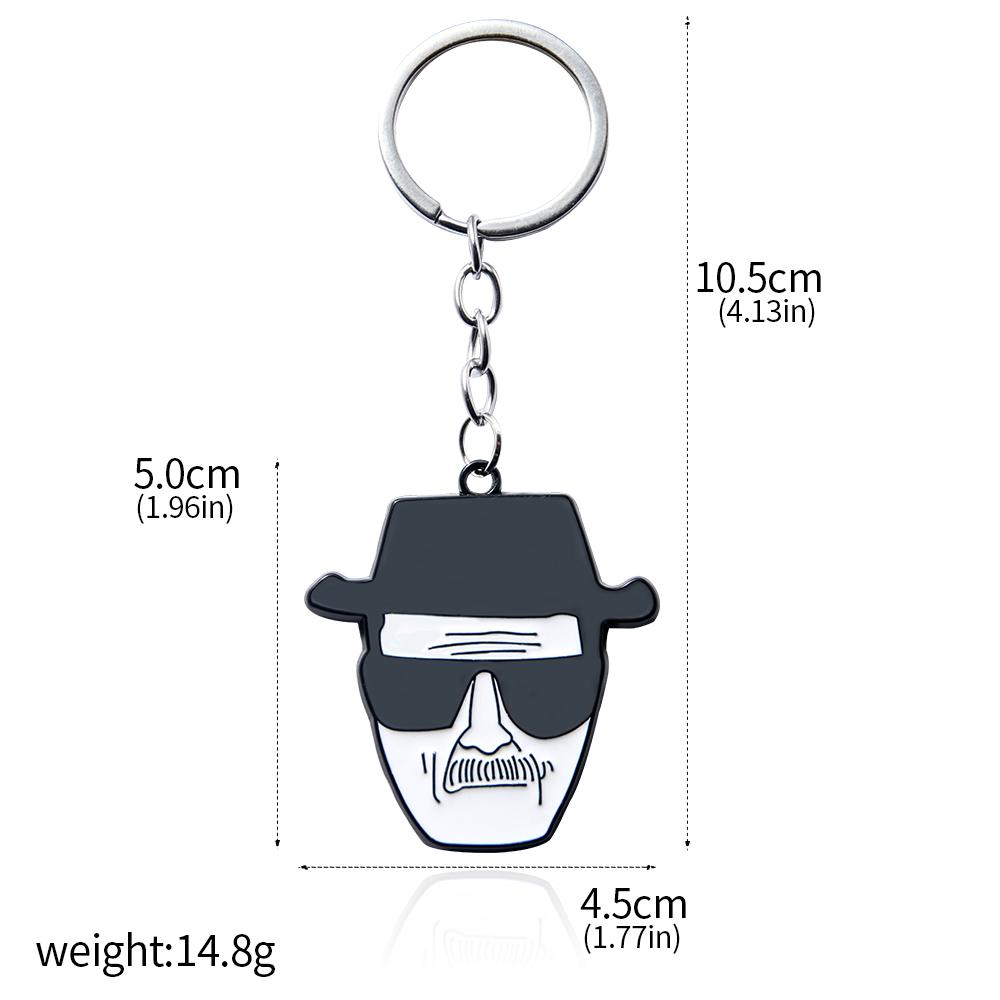 TV Breaking Bad Keychain Key Holder Walter White Key Chain Metal Keychain Pendant Charm Jewelry Backpack Bag Accessories