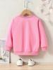 Kids Crewneck Sweatshirt, Sweet Cute Graphic Print, Soft Thin Comfort Pullover
