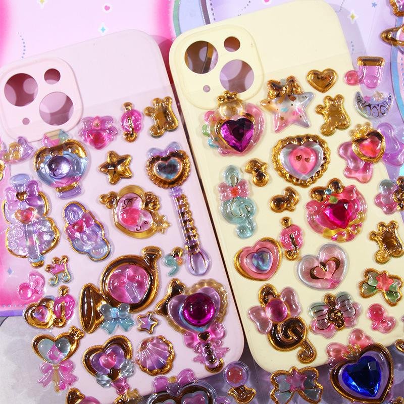 3D Relief Stickers, Acrylic Drip Glue Transparent Bubble Stickers, Children'S High-Value Waterproof Decorative Cartoon Animals