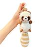 Cute Y2K Pendant Keyring Hanging Ornament Big Tailed Plush Raccoon Charm Keychain Handbag Charm Gift for Girls